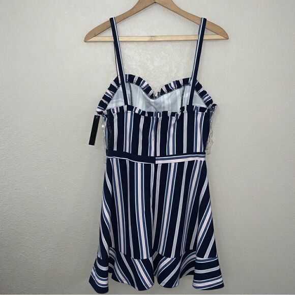 Xtraordinary Blue Dress size M Pinstripe - Picture 6 of 8